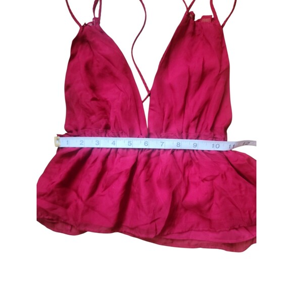 Cami NYC Silk Babydoll Deep V Camisole Womens XS Red Fairy Ethereal Lightweight - Picture 8 of 9